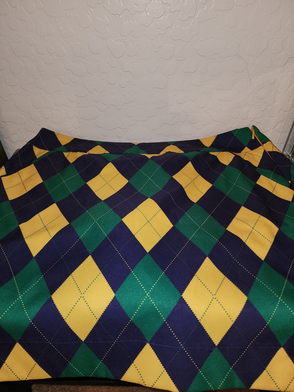 Loudmouth Green Navy Yellow Argyle Skirt